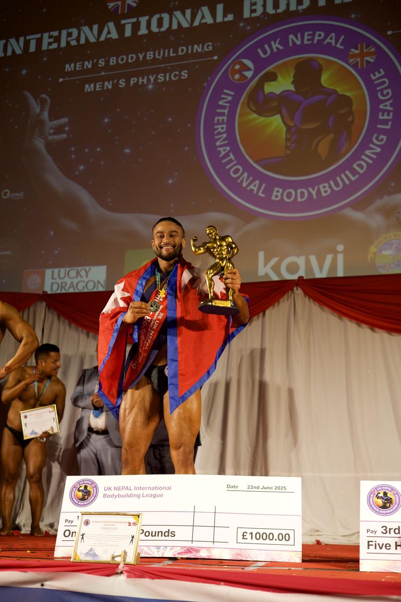 Biplav Karki — UK Nepal International Bodybuilding Champion 2025